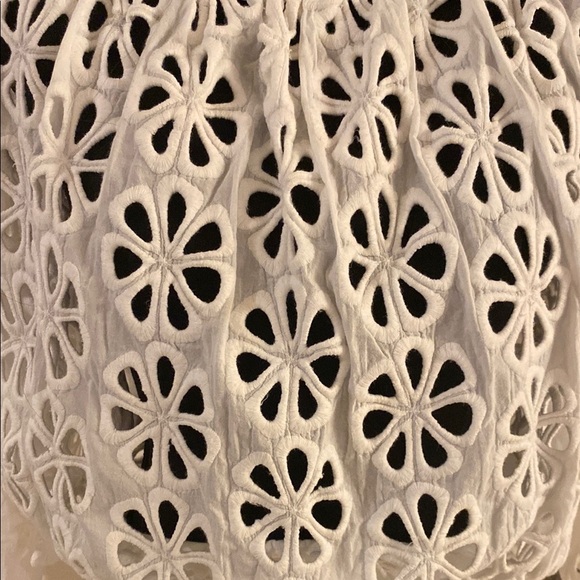 Anne Fontaine White Floral Eyelet Women's Top size 42 - Picture 2 of 5